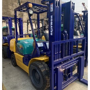 <b>Used</b> Komatsu FD30 3-Ton Diesel Forklift 3-Stage Mast Japan Engine 4WD Solid Tire Rough Terrain Manual Operation - Product Image 1