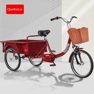 Nuevo Triciclo de Pedales Antiguo, Bicicleta para Adultos, Triciclo de Empuje, Capacidad de Carga de 200 kg, <span class=keywords><strong>QBR</strong></span>-16 - Product Image 4