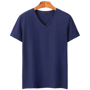 <span class=keywords><strong>T</strong></span>-<span class=keywords><strong>shirt</strong></span> à <span class=keywords><strong>col</strong></span> en <span class=keywords><strong>V</strong></span> personnalisé pour hommes 100% coton 180 grammes de tissu tricoté Design d'impression photo décontracté pour la méthode d'impression d'écran d'é<span class=keywords><strong>t</strong></span>é - Product Image 4