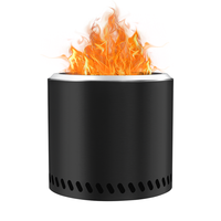 Brasero à bois sans fumée en acier inoxydable pour jardin, avec design portable pour le camping en plein air et la cuisson au barbecue