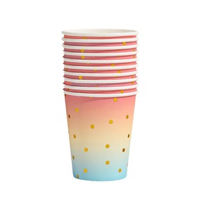 Gobelets en papier arc-en-ciel, gobelets à eau haut de gamme pour hôtels et fêtes, gobelets jetables pour usage domestique et commercial, de bonne qualité pour le Nouvel An chinois - Product Image 5