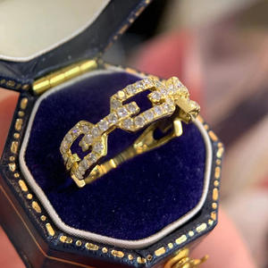 Anello di Diamanti Q616 in Oro Giallo, Taglio Brillante Rotondo, Colore H Naturale, Gioiello di Lusso da Donna per Uso Quotidiano - Product Image 3