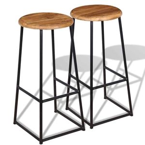 Contemporary Ergonomic Ottoman with Modern Wooden Top and Iron Leg Versatile Space-Saving <b>Stool</b> for Living Room or Office - Product Image 2