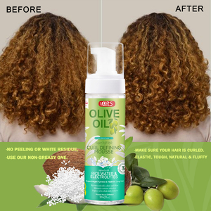 <span class=keywords><strong>Mousse</strong></span> <span class=keywords><strong>coiffante</strong></span> à l'huile d'<span class=keywords><strong>olive</strong></span> à tenue forte, amplificateur de boucles pour cheveux ondulés, bouclés et perruques - Product Image 4