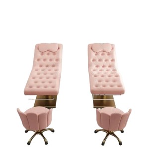 <span class=keywords><strong>Lit</strong></span> <span class=keywords><strong>de</strong></span> beauté électrique réglable <span class=keywords><strong>rose</strong></span> avec coussin capitonné - <span class=keywords><strong>Lit</strong></span> <span class=keywords><strong>de</strong></span> massage <span class=keywords><strong>de</strong></span> luxe pour les soins en spa et salon - Product Image 5