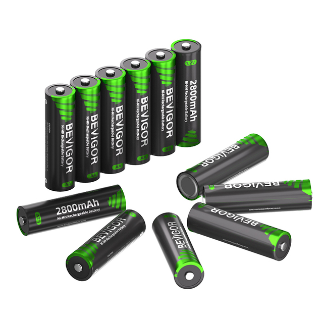 BEVIGOR 2800mAh NI-MH Type 1.2V AA Size Rechargeable Rechargeable Nimh Battery