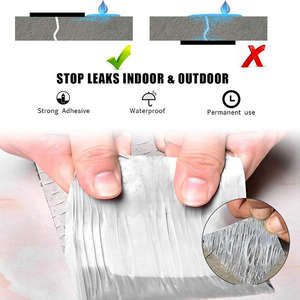 Sellador <span class=keywords><strong>de</strong></span> lámina <span class=keywords><strong>de</strong></span> <span class=keywords><strong>aluminio</strong></span> adhesivo <span class=keywords><strong>impermeable</strong></span>, <span class=keywords><strong>cinta</strong></span> <span class=keywords><strong>de</strong></span> butilo para grietas <span class=keywords><strong>de</strong></span> techo y pared, tamaño personalizable, 5cm x 5m - Product Image 5