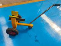 Chariot de transport robuste en métal pour verre, 2 roues, chariot portable pour la manutention de panneaux de verre, pour outils d'usine