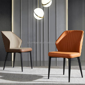 Modern Luxury Comfort Foam <b>Padding</b> Dining Room <b>Chair</b> Adjustable Extendable Waterproof Eco Faux Leather Home Furniture - Product Image 2