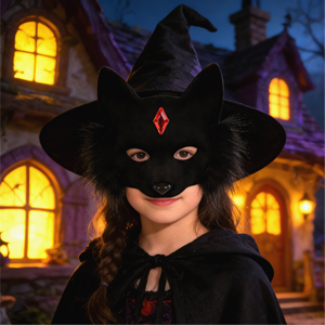 Masque de <span class=keywords><strong>renard</strong></span> 3D coloré pour la moitié du visage, masque d'Halloween, masque de fête de Noël, masque de cosplay pour adultes et enfants, utilisation en festival - Product Image 2