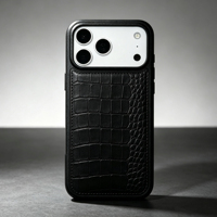 Étui en cuir de haute qualité R9 pour iPhone 17/18 Pro Max – Coque arrière personnalisée en cuir pour téléphone