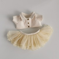 Vêtements et accessoires pour poupées : Robe de princesse de ballet, jupe bouffante en maille douce, tenues décontractées en cuir pour poupées Labubu de 38 cm