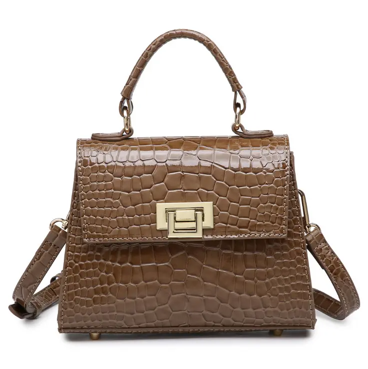 حقيبة كروس بودي من جلد التمساح الأكثر مبيعاً على أمازون محفظة صغيرة للنساء من مصمم الأزياء مفتوحة رفرف