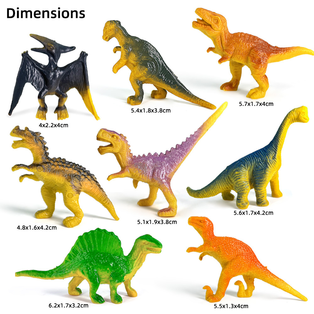 Modello F 8 Piccoli dinosauri realistici in plastica solida