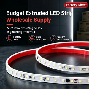 Bande lumineuse LED 220V sans pilote, revêtement silicone, étanche IP65, auto-adhésive, flexible pour la décoration de la maison, du jardin et de la cuisine - Product Image 3
