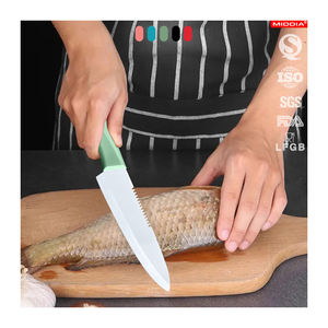 سكين السيراميك للأسماك وقاطع تقشير الاسماك مع غمد محمول لعمل السوشي والساشيمي أدوات التخييم 6 بوصة - Product Image 1