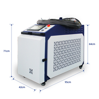 Machine de nettoyage laser à fibre portative 1500W 2000W 3000W, refroidie par eau, pour le nettoyage des moules, des rouleaux Anilox et du caoutchouc