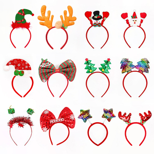 عصابة رأس دائرية بتصميم قرون الموس لعيد الميلاد مع أجراس وتصميمات متفجرة، مصنوعة من البلاستيك الصديق للبيئة، مخصصة للأطفال، مباشرة من المصنع - Product Image 2