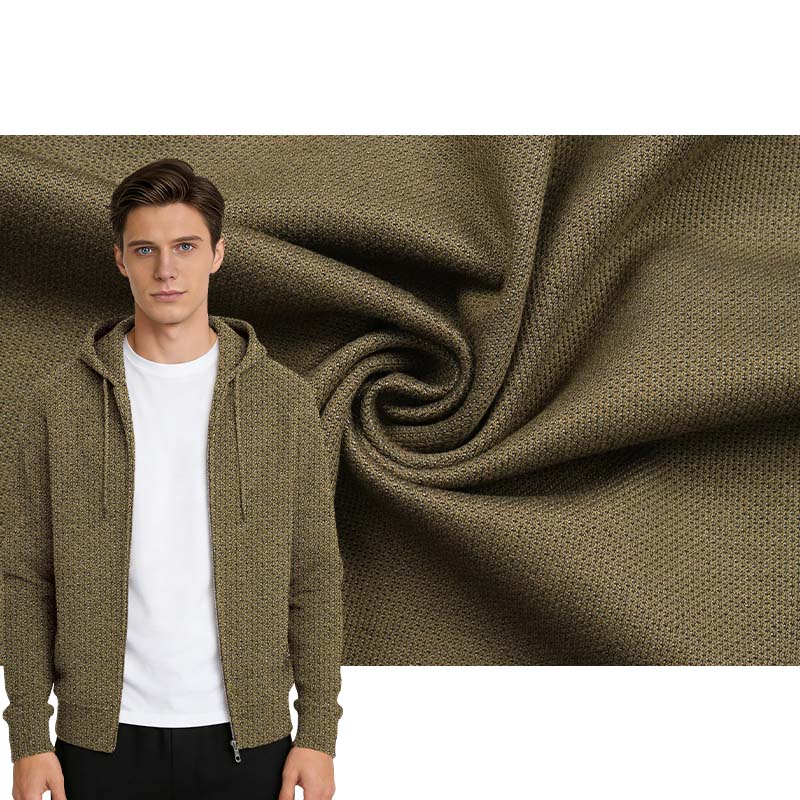 W10107 Computerized Jacquard Weft Knit Stretch Fabric 50%Polyester 35%Rayon 15%Nylon Thermal Heavyweight Comfortable for Girls