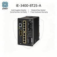 Commutateur Cisco Catalyst IE-3400-8T2S-A, commutateur industriel robuste, 8x 1G RJ45, 2x 1G SFP, couche 3, -40°C à 75°C, licence Network Advantage