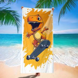 Juego de Toallas de Playa Modernas de Poliéster Ecológico de Gran Tamaño, Personalizadas con Logotipo, Estampado de Dinosaurios y Flores, para Gimnasio de Verano - Product Image 3