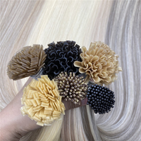 Extensions de cheveux en kératine pré-collées, pointes plates, 100% cuticules Remy, super double trame, vente en gros