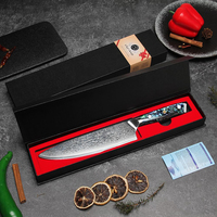 Ensemble de couteaux de luxe personnalisés avec logo, en nacre, extrêmement tranchants, en acier Damas VG10 à 67 couches, couteau de chef pour la cuisine et la découpe, idéal pour un cadeau