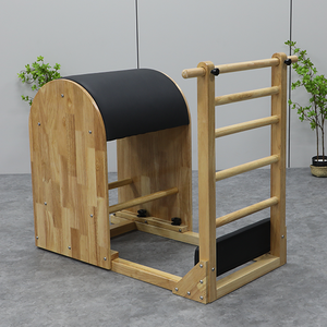 منصة بيلاتس ريفورمر خشبية قابلة للتمديد من سايرد، ريفورمر بيلاتس محمول، برميل خشبي للتمارين - Product Image 2