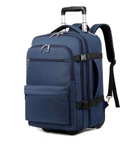 Rolling Backpack Large Capacity Laptop Backpack Multi Function Business School <b>Bag</b> Carry on Weekend Trip Trolley Backpack - Product Image 1