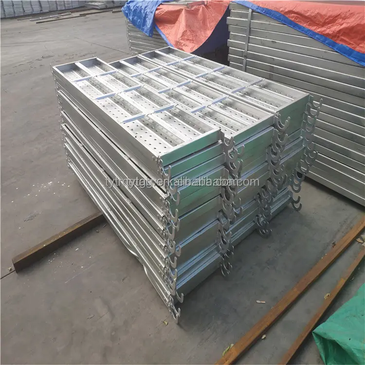 Galvanizli çelik tahta galvanizli açık çelik tahta metal iskele plakalar için cuplock