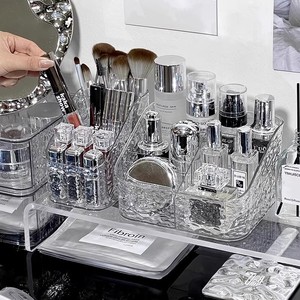Acrylic Makeup Organizer Storage Box 4 In 1 Cosmetic Desk Holder For Brush Lipstick Skincare Products Desktop Rack High End - Product Image 4