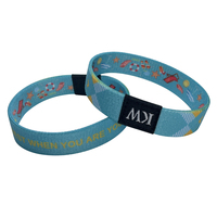 Bracelets promotionnels personnalisés en polyester extensible, imprimés par transfert thermique, imitation tissée antique, avec logo sur mesure