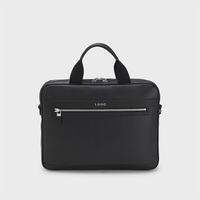 Porte-documents en PU fin personnalisé pour homme, sac à main pour ordinateur portable, sac de messager pour homme, sacoche de bureau