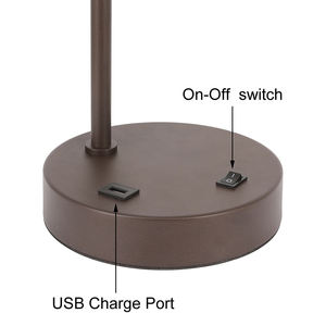 <span class=keywords><strong>Lampe</strong></span> de lecture en tissu Bronze foncé de chevet Simple classique décoration <span class=keywords><strong>lampe</strong></span> de table d'hôtel - Product Image 6