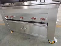 Rôtissoire à charbon de bois commerciale pour poulet / Machine à barbecue / Machine à grillades brésiliennes au charbon de bois