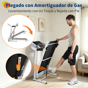 Caminadora Eléctrica Plegable para Uso Doméstico, Pantalla LED, Seguimiento de Calorías, Portátil, para Espacios Pequeños, Entrenamiento Cardiovascular, Acero, 110 kg Máx. - Product Image 5