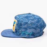 Nouveau design de haute qualité bleu ciel impression complète du corps casquette de relance brodée perroquet personnalisée