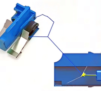 Adaptateur fibre optique LC/UPC vers LC/UPC monomode duplex avec obturateur interne et bride