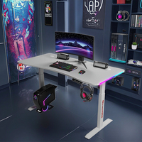 Table de Gaming Pliable pour Streaming avec Bras de Micro Intégré et Système de Gestion de Câbles