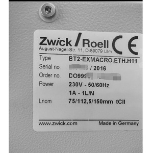 เครื่องทดสอบแรงดึงอเนกประสงค์ Zwick 1474 100Kn ระยะการทดสอบสูงสุด 800 มม. - Product Image 2