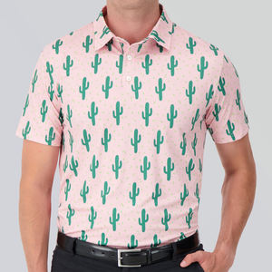 Diseñador logotipo personalizado bordado gráfico poliéster Spandex Dry Fit Slim buena calidad hombres Golf atuendo polos - Product Image 4