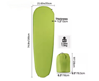 Accessoires de camping Tapis de camping en mousse autogonflant pour l'extérieur Tapis de couchage confortable en forme de momie avec couleurs personnalisées