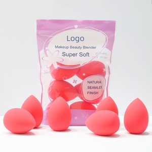 Set di 6 Spugne per Trucco Senza Lattice 6*4cm, Utilizzabili a Secco e Bagnato, Forma a Goccia d'Acqua con Bordo Smussato - Product Image 2