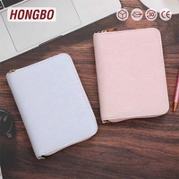 Hongbo dompet sampul kulit 27 warna, dompet sampul kulit Saffiano Epi, gantungan kunci/gelang Fly Leaf bergaya