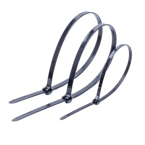FSCAT 200mm Attache de câble noire 100 pièces 7mm Largeur autobloquante Acier inoxydable Barb Nylon 221mm Longueur - Product Image 1