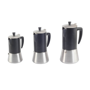 Cafetera Moka de Acero Inoxidable, Juego de 3 Piezas, Estilo Italiano, Cafetera Percoladora - Product Image 4