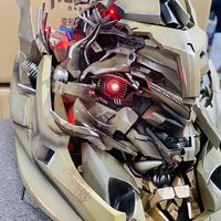 Juguete Electrónico Transformer Cyberpunk, Accesorio para Fiestas de Navidad y Halloween, Control Remoto por Voz en Inglés, Control Táctil, Máscara Facial Completa de Película o Televisión