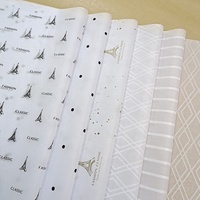 Papier de soie personnalisé avec logo d'entreprise pour l'emballage des vêtements, pulpe enduite cirée pour impression