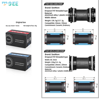 SeeMore Bracket Bawah Sepeda dengan Bantalan Keramik BSA/BB86-24mm Tipe Press-Fit Berulir BB Ringan untuk Sepeda MTB dan Road Bike