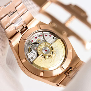 Reloj de Pulsera para Hombre, Mecánico Automático Multifuncional, con Caja de Oro Rosa de Lujo, Esfera Verde Gema, Totalmente en Acero Inoxidable, con Función de Fecha - Product Image 5